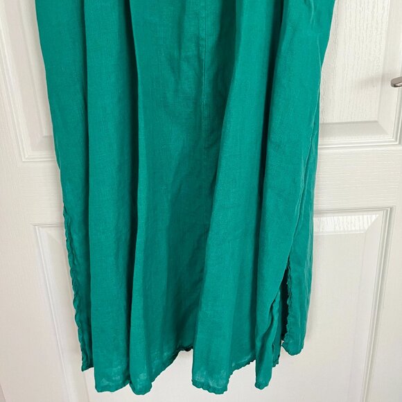 Allegra Masetti Firenze Sleeveless 100% Linen Dress with Eyelet Detail - Picture 11 of 13